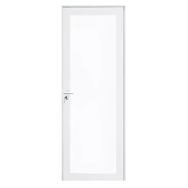 Porta de Alumínio Branco Vidro Inteiro 8mm CMC Esquadrias Linha Elega - 0