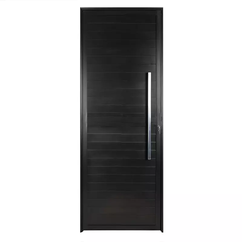 Porta Lambril de Alumínio Preto Com Puxador e Fechadura Rolete CMC Es - 1