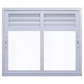 Janela de Alumínio Branco Vitro de Correr 2 Folhas Móveis Com Ventilação Suprema Sem Grade CMC Esquadrias Linha Classic