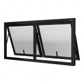 Janela de Alumínio Preto Vitro Máximo Ar 2 Módulos Suprema CMC Esquadrias Linha Classic
