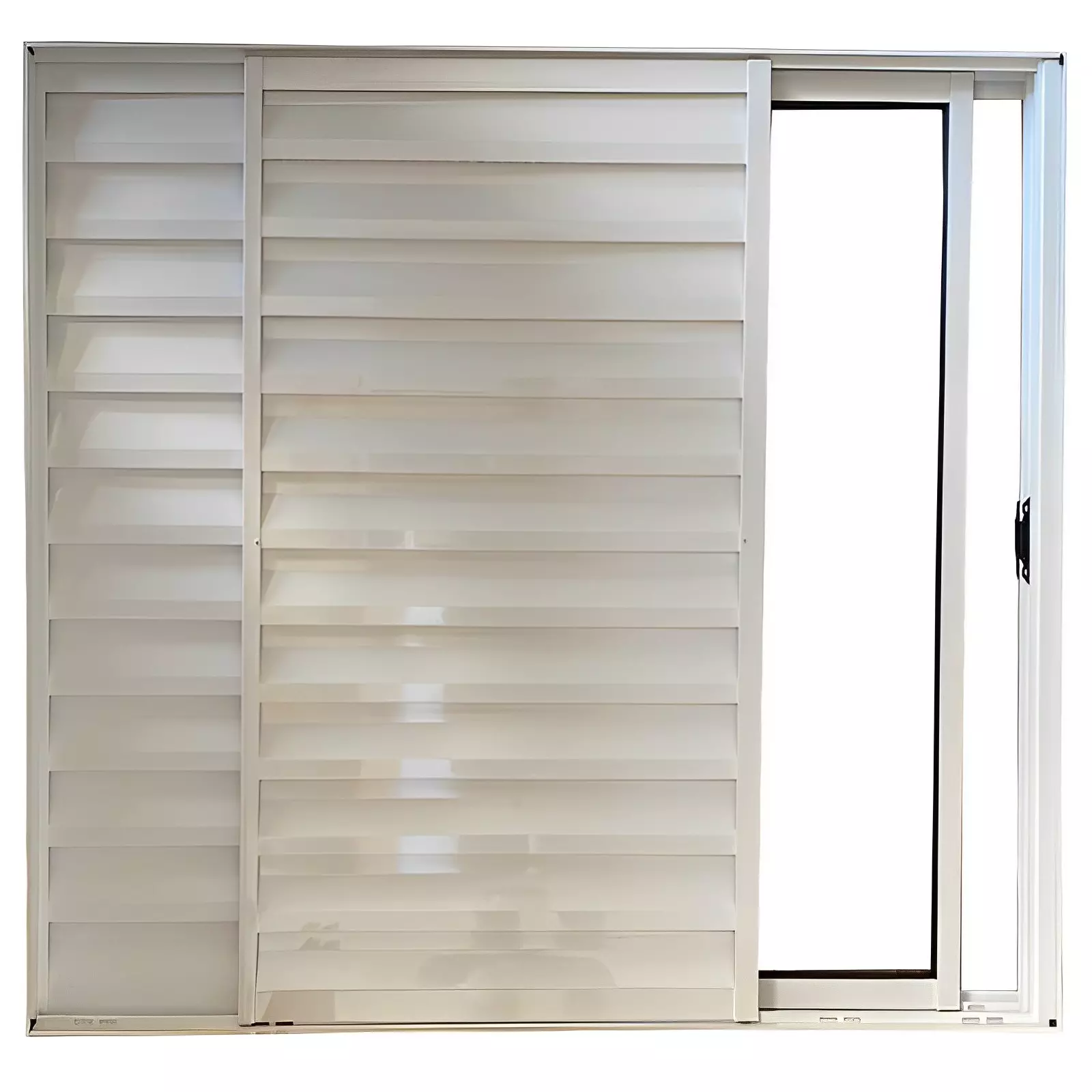Janela de Alumínio Branco Veneziana de Correr 3 Folhas Sem Grade CMC - 2