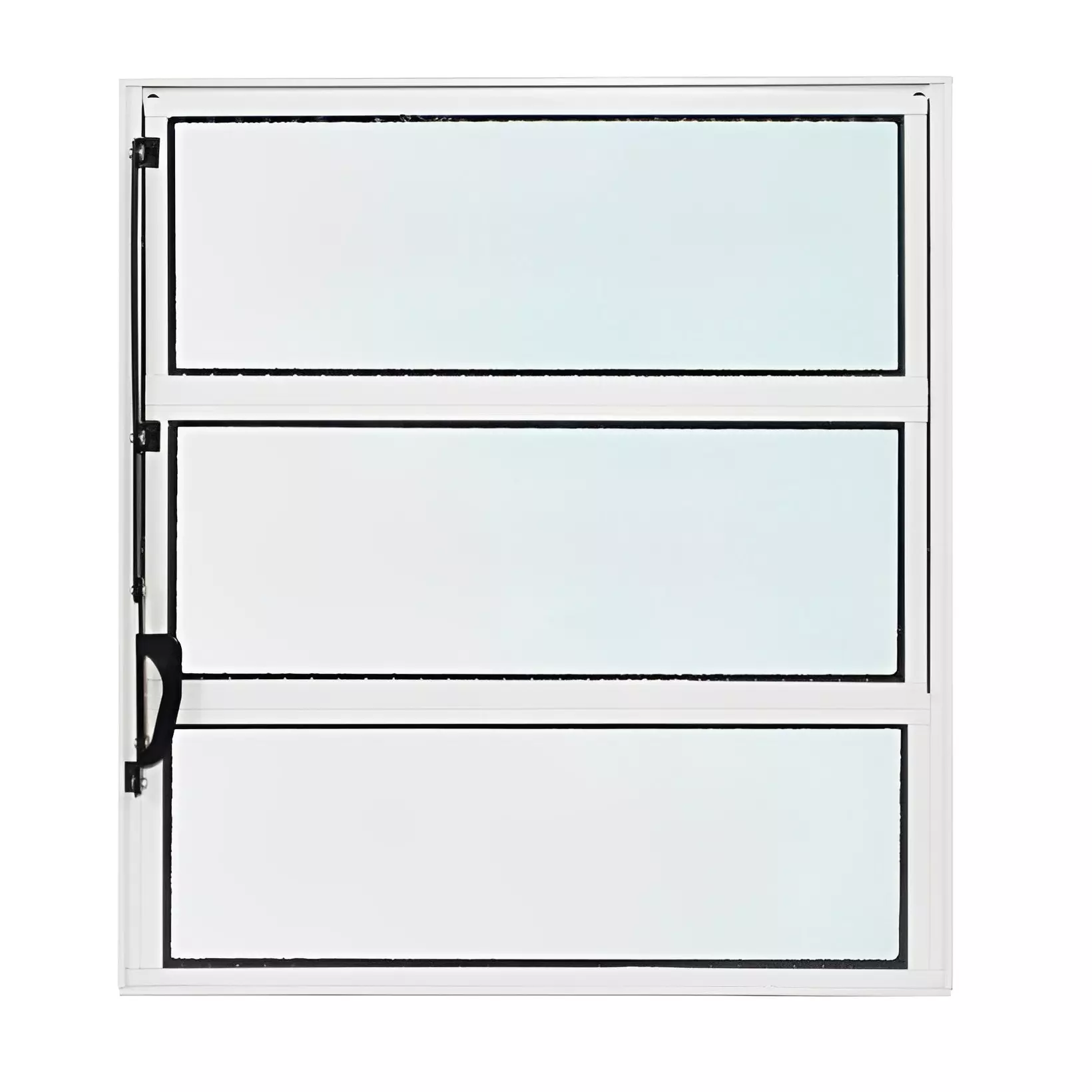 Janela de Alumínio Branco Vitro Basculante CMC Esquadrias Linha Modular