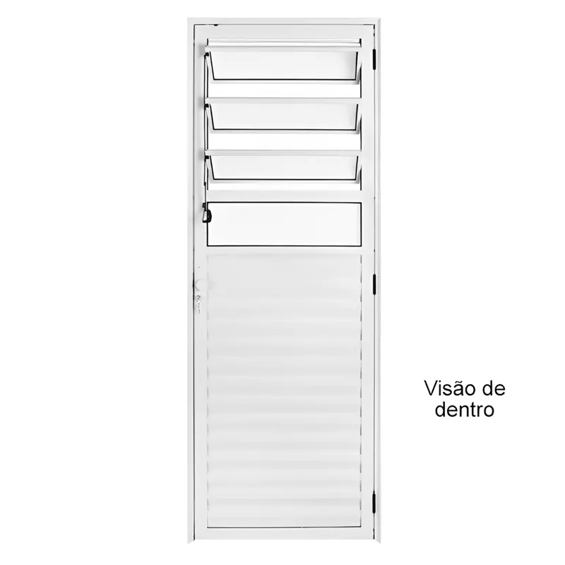 Porta de Alumínio Branco de Cozinha Basculante CMC Esquadrias Linha M - 4
