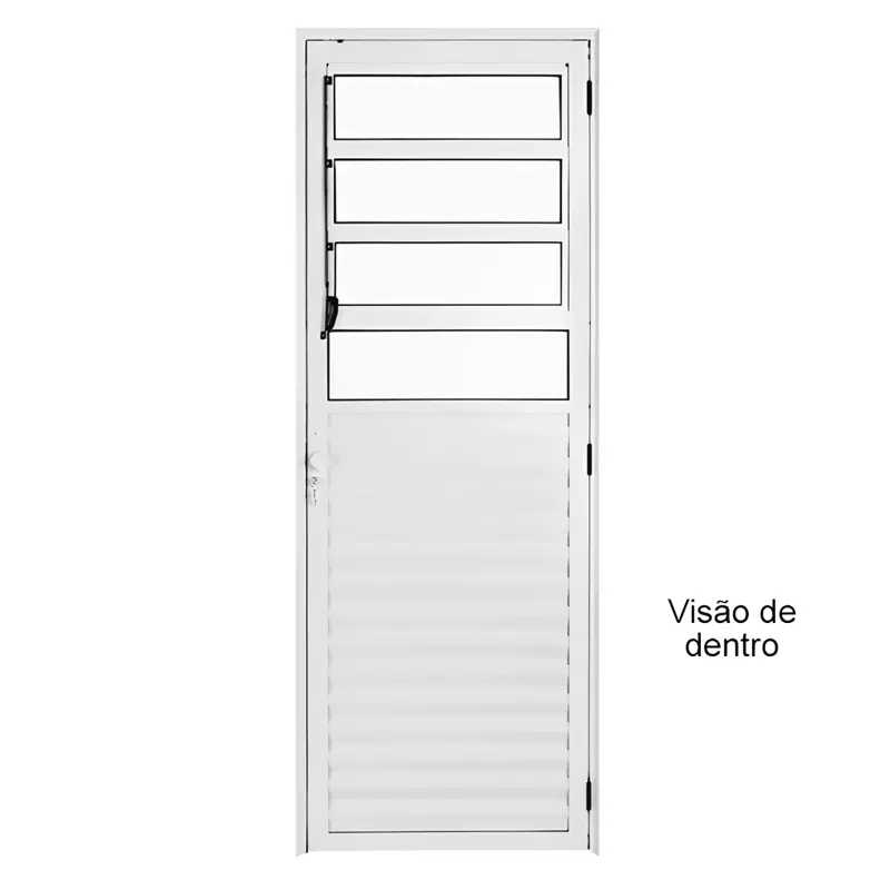 Porta de Alumínio Branco de Cozinha Basculante CMC Esquadrias Linha M - 5