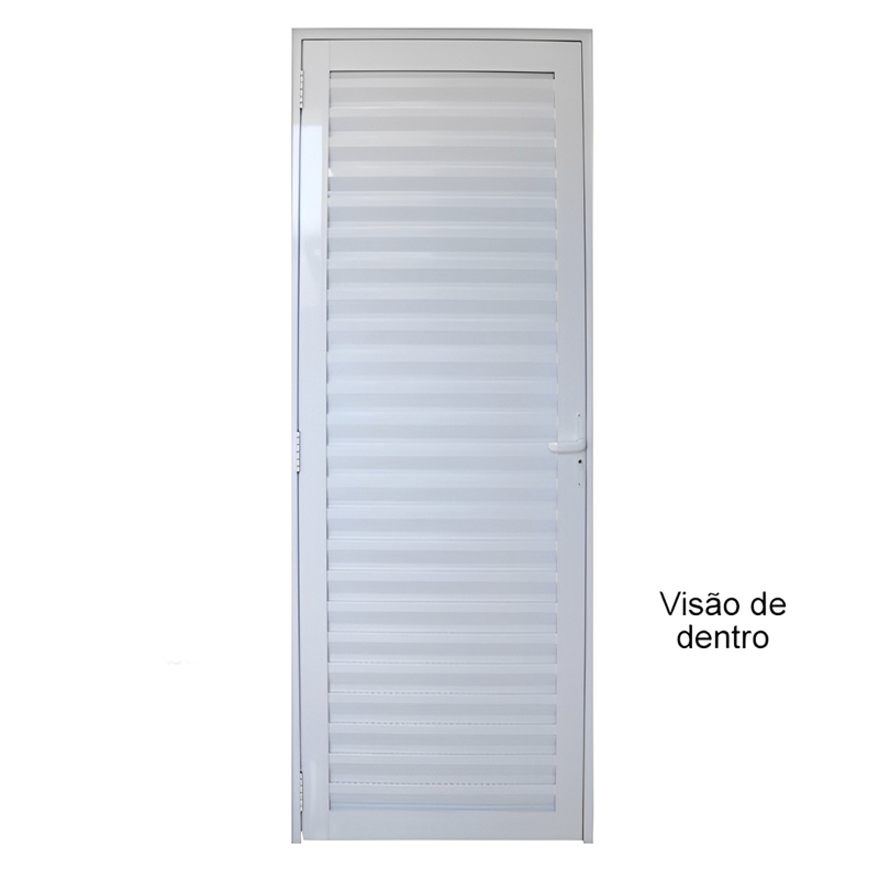 Porta de Alumínio Branco Palheta CMC Esquadrias Linha Modular - 1