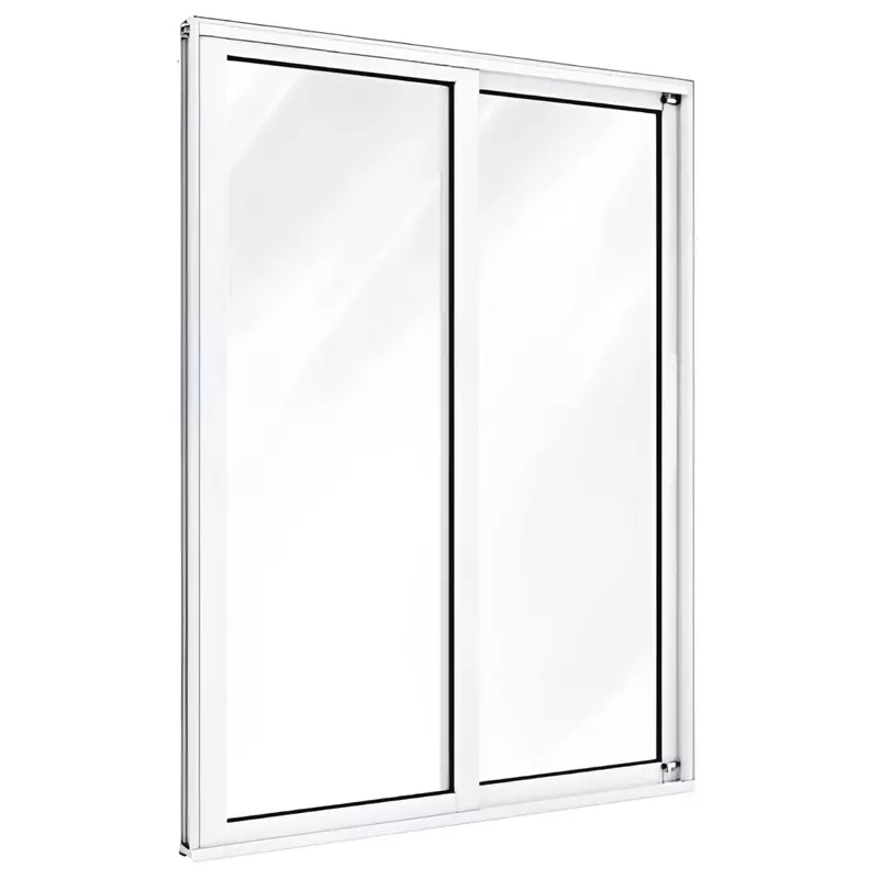 Porta de Sacada de Correr de Alumínio Branco 2 Folhas Móveis CMC Esq - 0