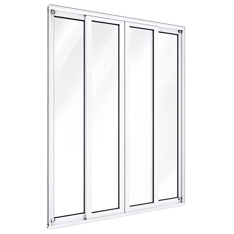 Porta de Sacada de Correr de Alumínio Branco 4 Folhas CMC Esquadrias - 0