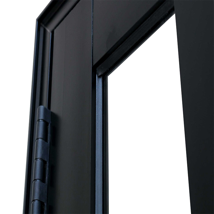 Porta Lambril de Alumínio Preto Com Vidro e Puxador CMC Esquadrias Li - 2