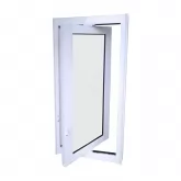 Janela de Alumínio Branco Vitro Capelinha Pivotante CMC Esquadrias Linha Classic
