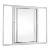 Janela de Alumínio Branco Vitro de Correr 2 Folhas Móveis Sem Grade CMC Esquadrias Linha Harmony