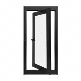 Janela de Alumínio Preto Vitro Capelinha Pivotante CMC Esquadrias Linha Classic