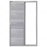 Porta Balcão de Correr com Veneziana de Alumínio Brilhante 3 Folhas Móveis CMC Esquadrias Linha Classic