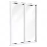 Porta de Sacada de Correr de Alumínio Branco 2 Folhas Móveis CMC Esquadrias Linha Classic