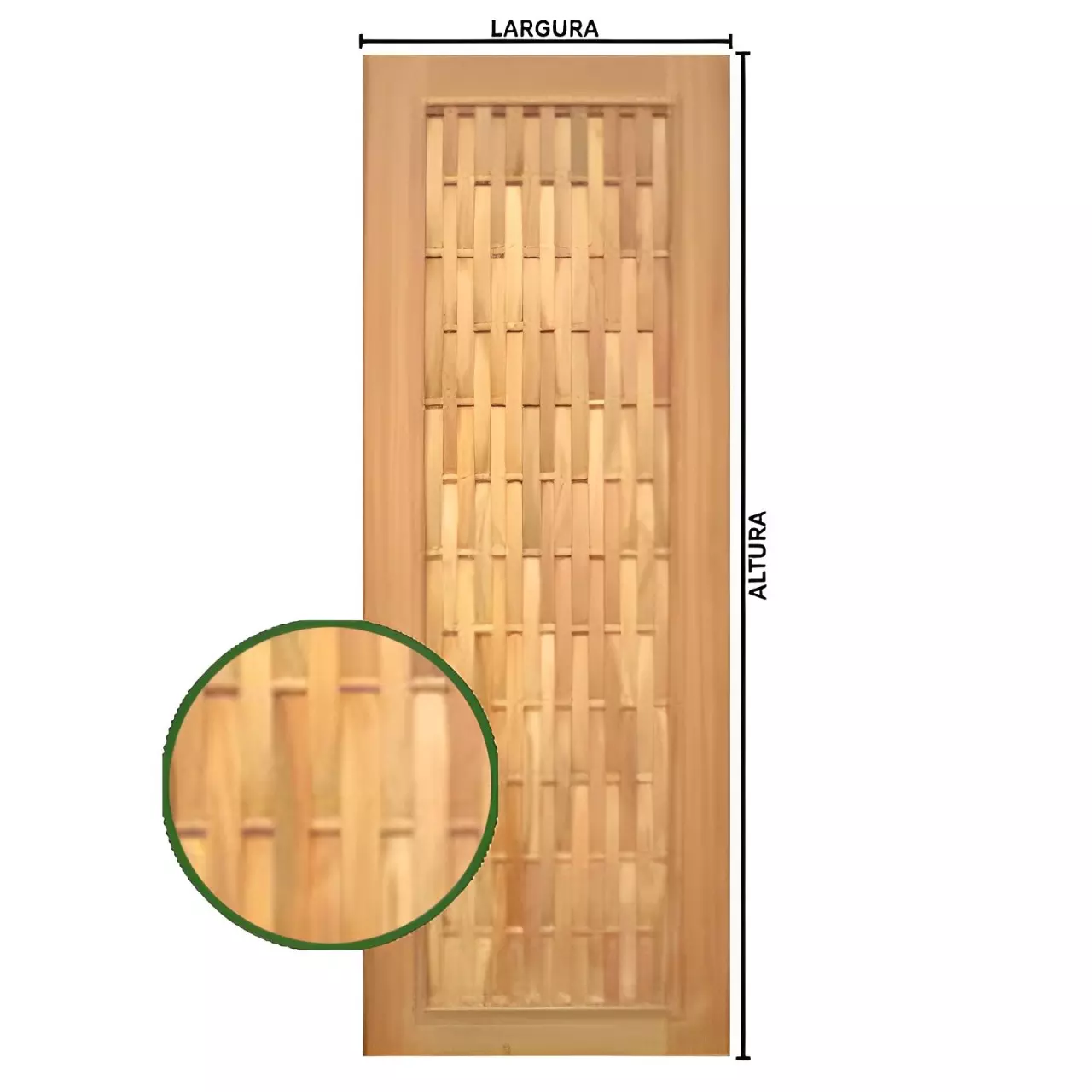 Folha de Porta de Madeira Maciça Couro Fino de Eucalipto Cometa Esqu - 1
