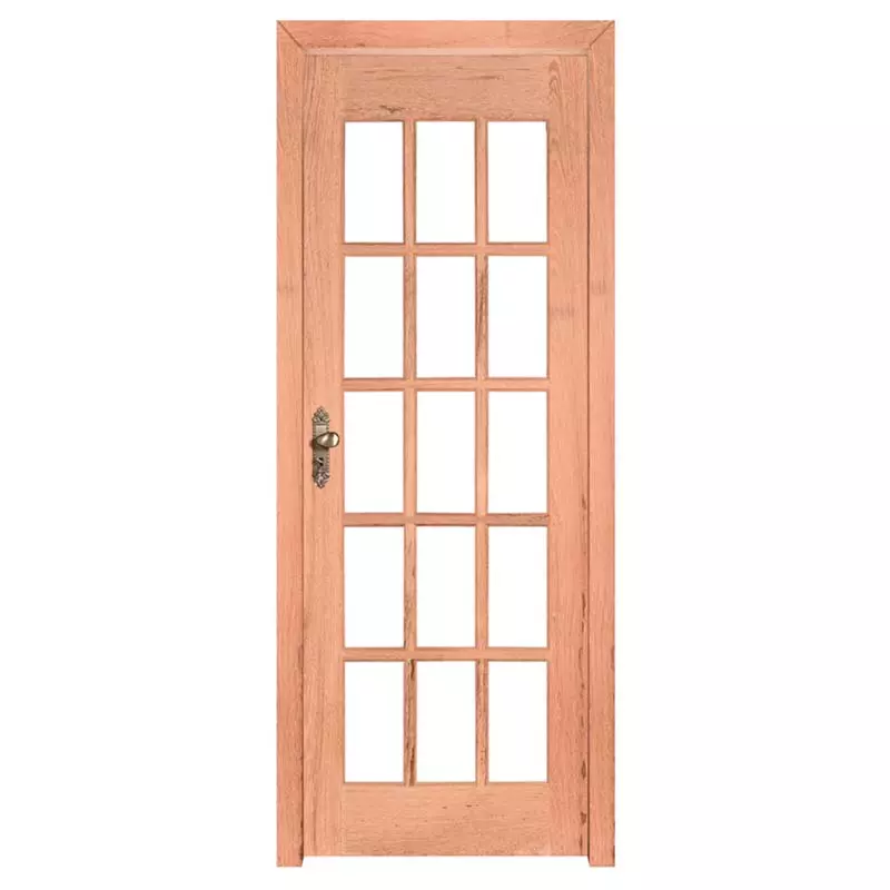 Porta de Madeira Maciça PE15Q de Eucalipto Batentes de 12 CM Linh - 0