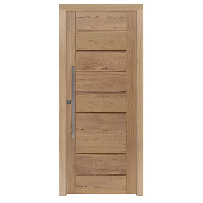 Kit Porta Pivotante de Madeira Maciça PE302 de Cedro Arana Batentes d - 0