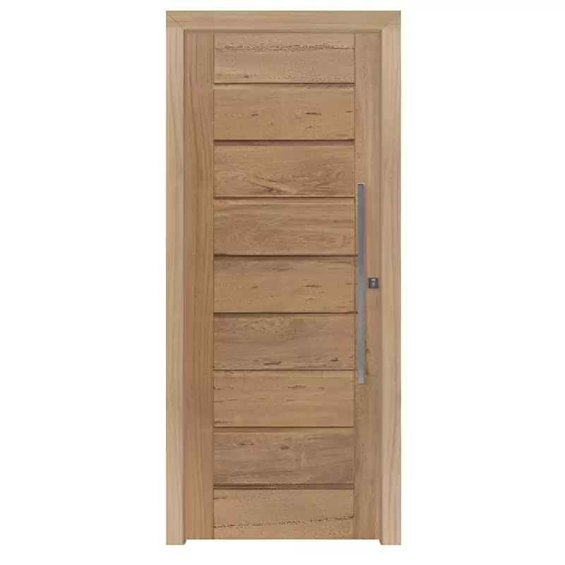 Kit Porta Pivotante de Madeira Maciça PE302 de Cedro Arana Batentes d - 1