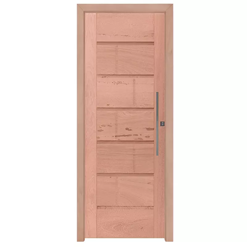 Kit Porta Pivotante de Madeira Maciça PE33 FR302 de Eucalipto Batente - 1