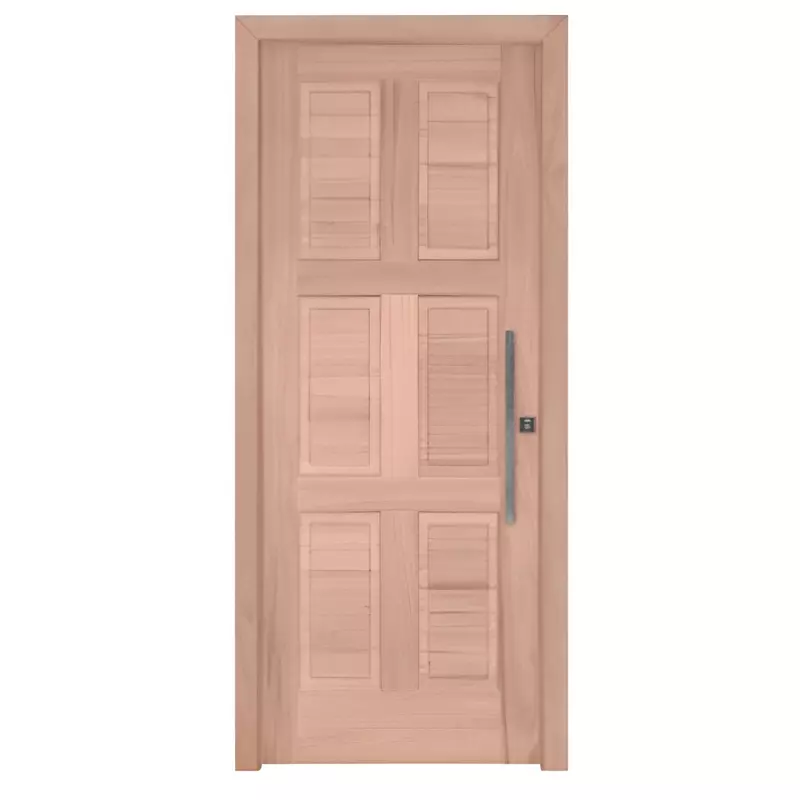 Kit Porta Pivotante de Madeira Maciça PE47 de Eucalipto Batentes de 1 - 1