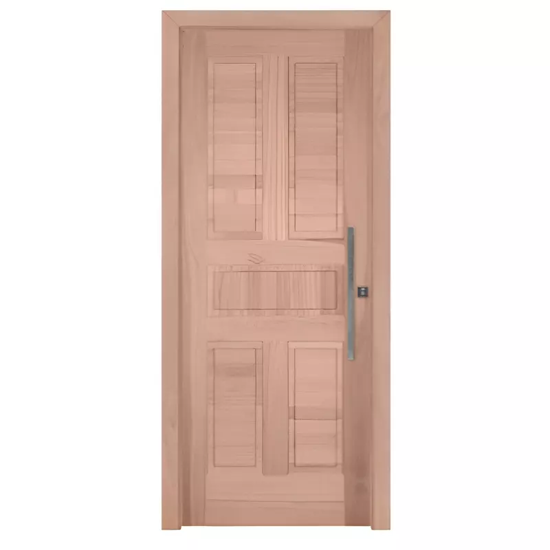Kit Porta Pivotante de Madeira Maciça PE48 de Eucalipto Batentes de 1 - 1