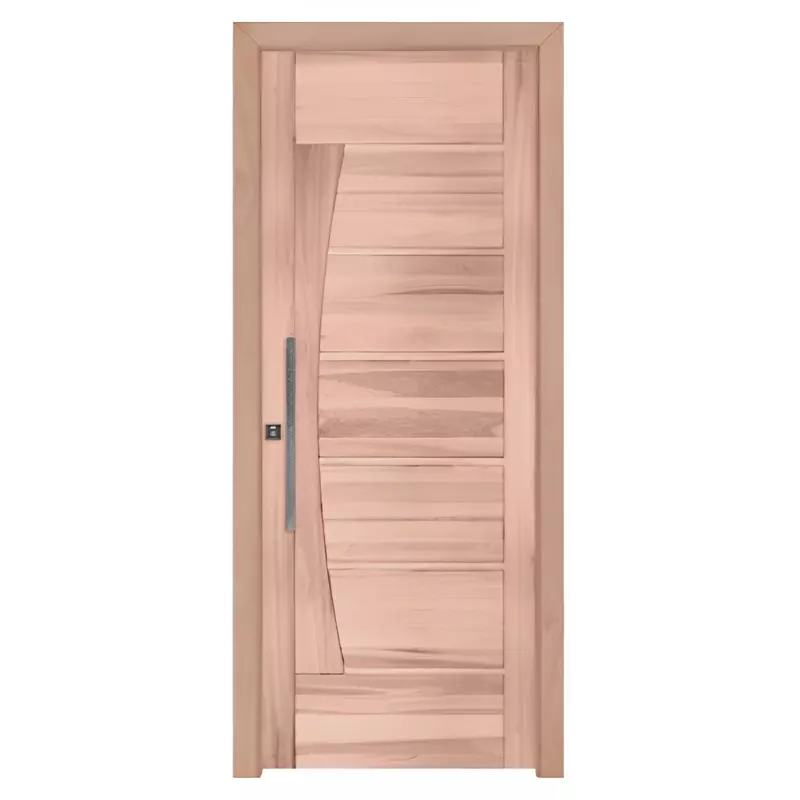 Kit Porta Pivotante de Madeira Maciça PE50 de Eucalipto Batentes de 1 - 0