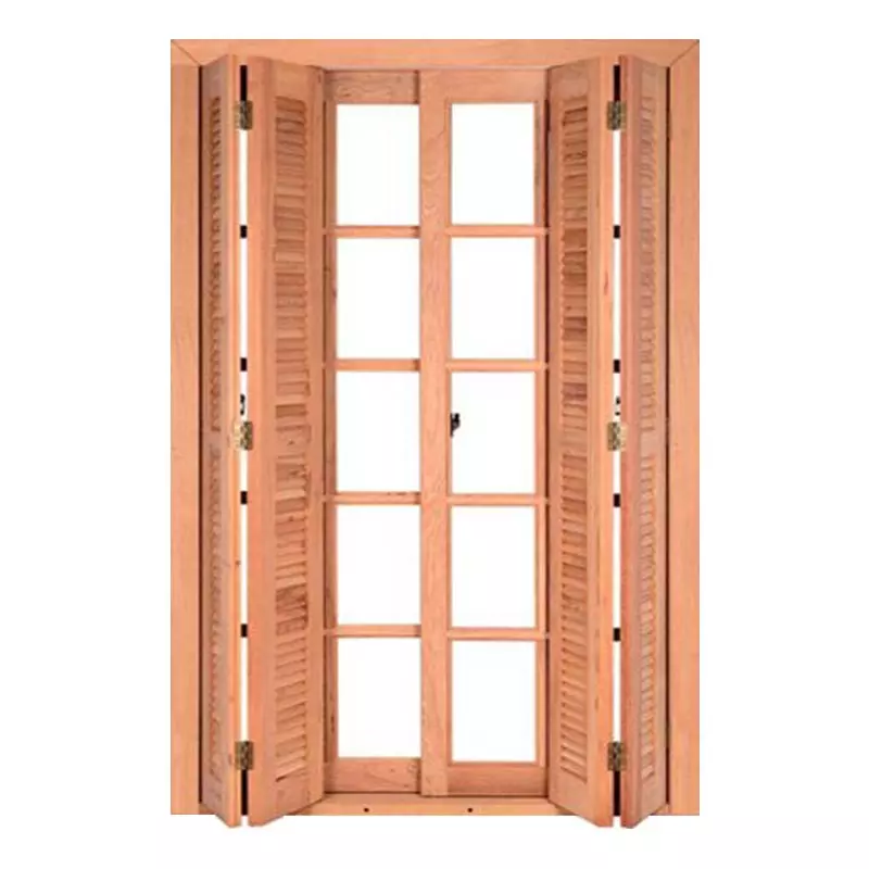 Porta Balcão de Madeira Vitro de Correr Quadriculado Com Veneziana Pa - 1