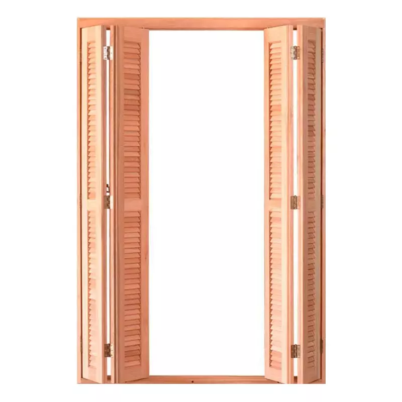 Porta Balcão Pantográfica Semi-Panorâmica Com Veneziana Reto de Euc - 4