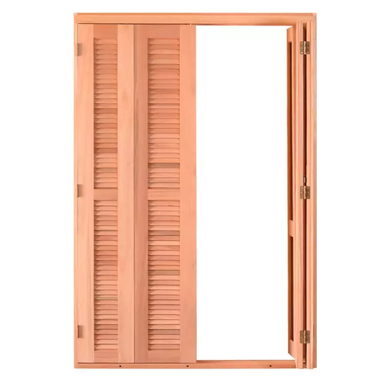 Porta Balcão Pantográfica Semi-Panorâmica Com Veneziana Reto de Euc - 2