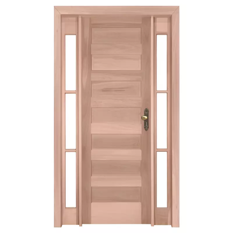 Porta de Madeira Maciça PE28 Com Batente Duplo de 12 CM Linha Gold de - 1