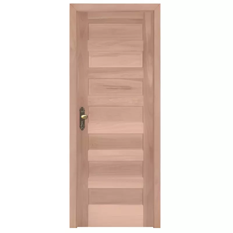 Porta de Madeira Maciça PE28 de Eucalipto Batentes de 12 CM Linha Gol - 0