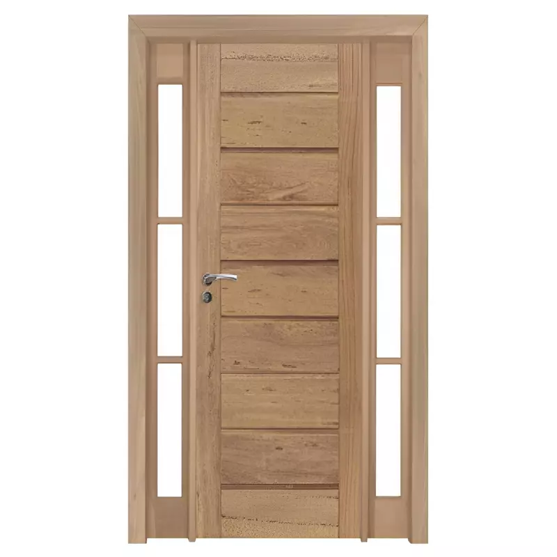 Porta de Madeira Maciça PE301 Com Batente Duplo de 12 CM Linha Premiu - 0