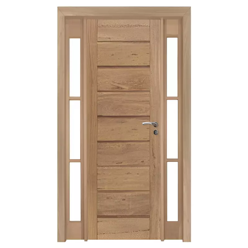 Porta de Madeira Maciça PE301 Com Batente Duplo de 12 CM Linha Premiu - 1