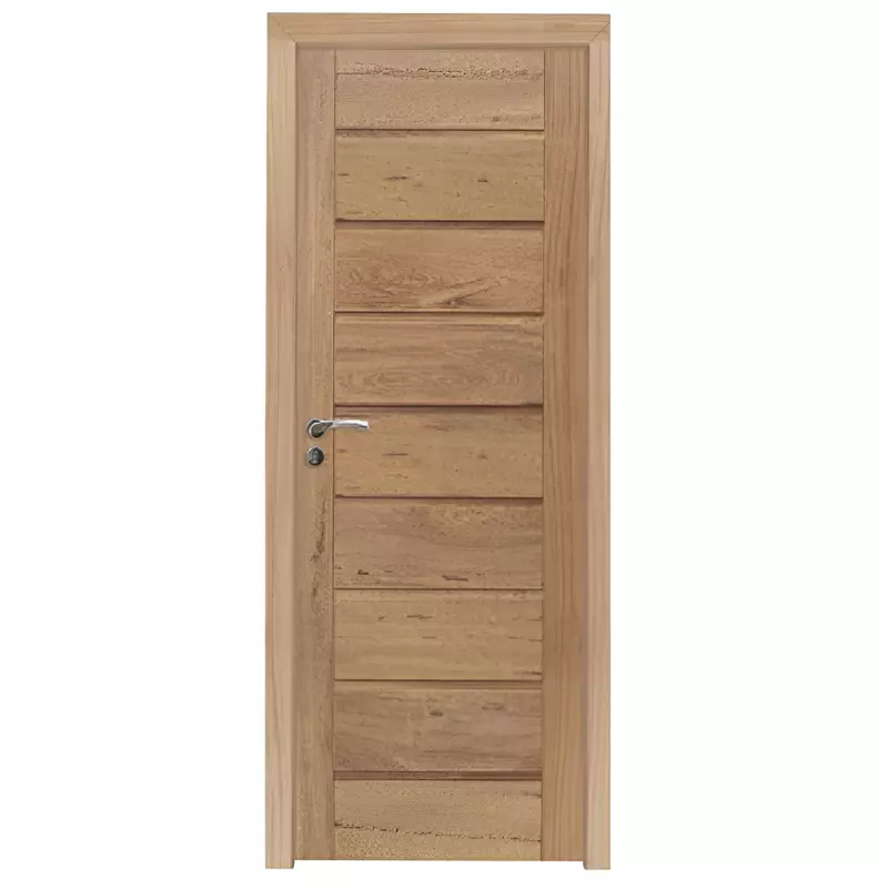 Porta de Madeira Maciça PE301 de Cedro Arana  Batentes de 12 CM Linha - 0