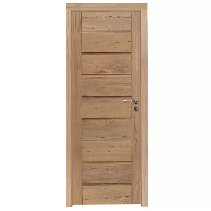Porta de Madeira Maciça PE301 de Cedro Arana  Batentes de 12 CM Linha - 1