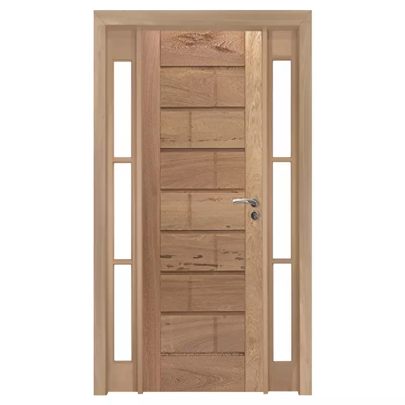 Porta de Madeira Maciça PE302 Com Batente Duplo de 12 CM Linha Premiu - 1