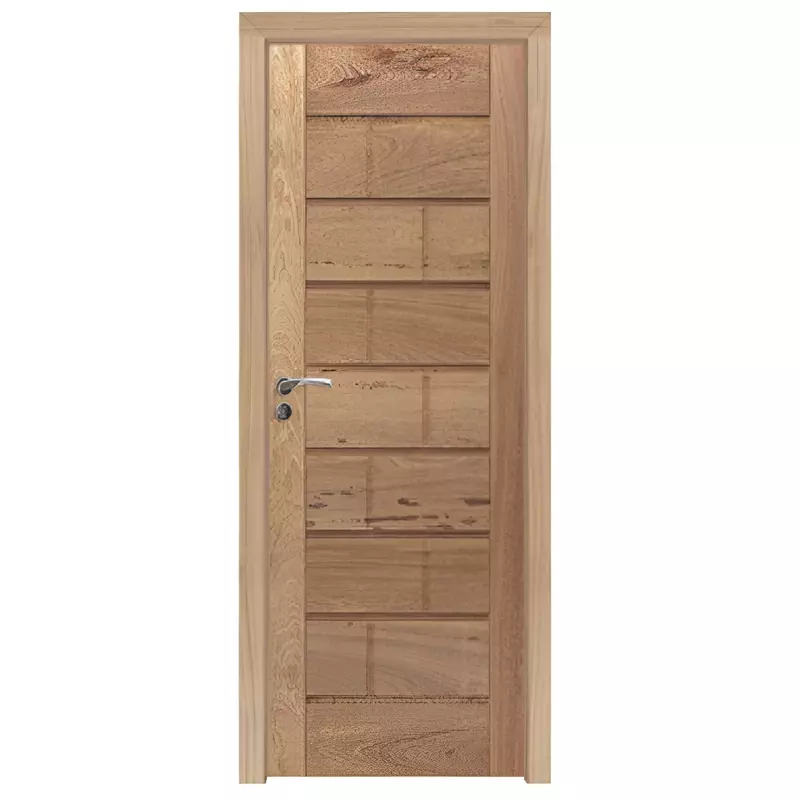 Porta de Madeira Maciça PE302 de Cedro arana Batentes de 12 CM Linha - 0