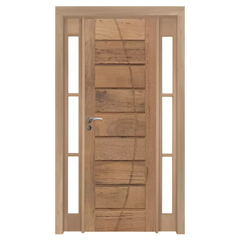 Porta de Madeira Maciça PE305 Com Batente Duplo de 12 CM Linha Premiu - 0