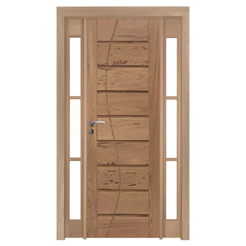 Porta de Madeira Maciça PE306 Com Batente Duplo de 12 CM Linha Premiu - 0