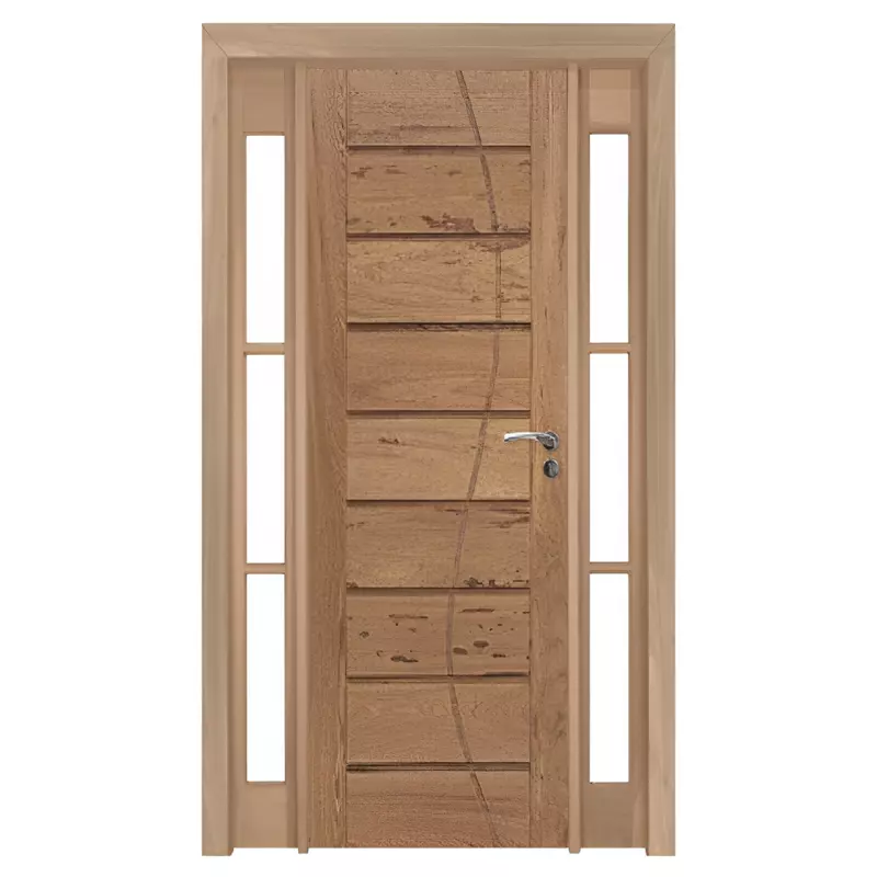 Porta de Madeira Maciça PE306 Com Batente Duplo de 12 CM Linha Premiu - 1
