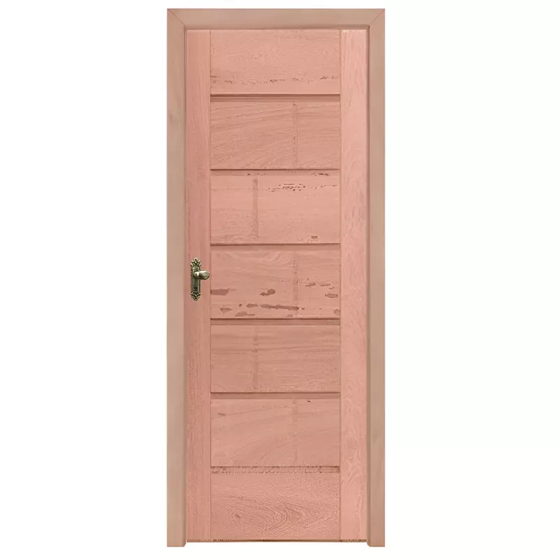 Porta de Madeira Maciça PE33 FR302 de Eucalipto Batentes de 12 CM Lin - 0