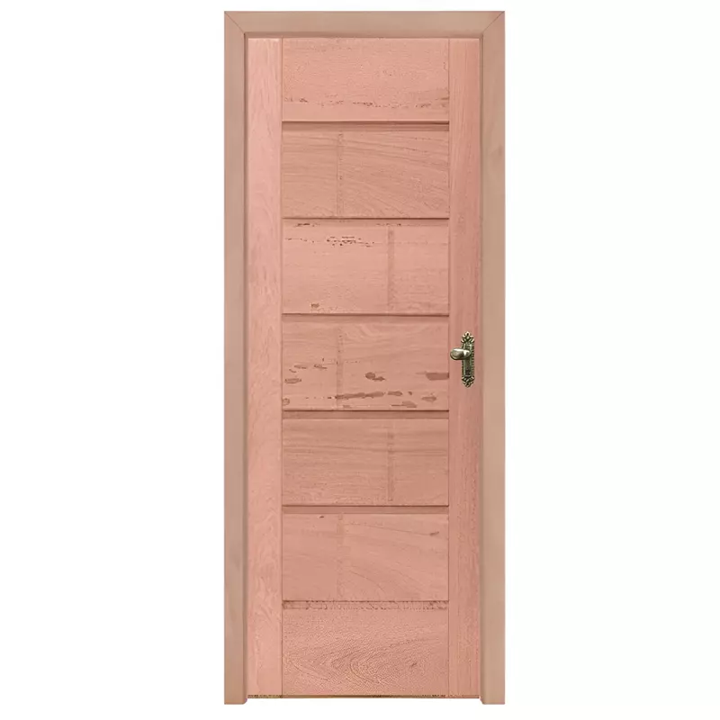 Porta de Madeira Maciça PE33 FR302 de Eucalipto Batentes de 12 CM Lin - 1