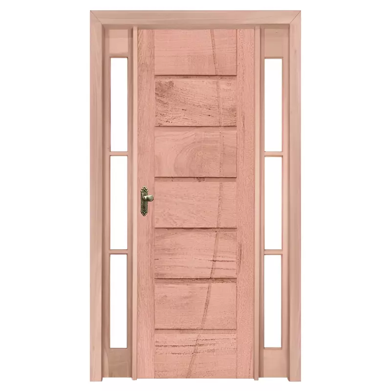 Porta de Madeira Maciça PE33 FR305 Com Batente Duplo de 12 CM Linha G - 0