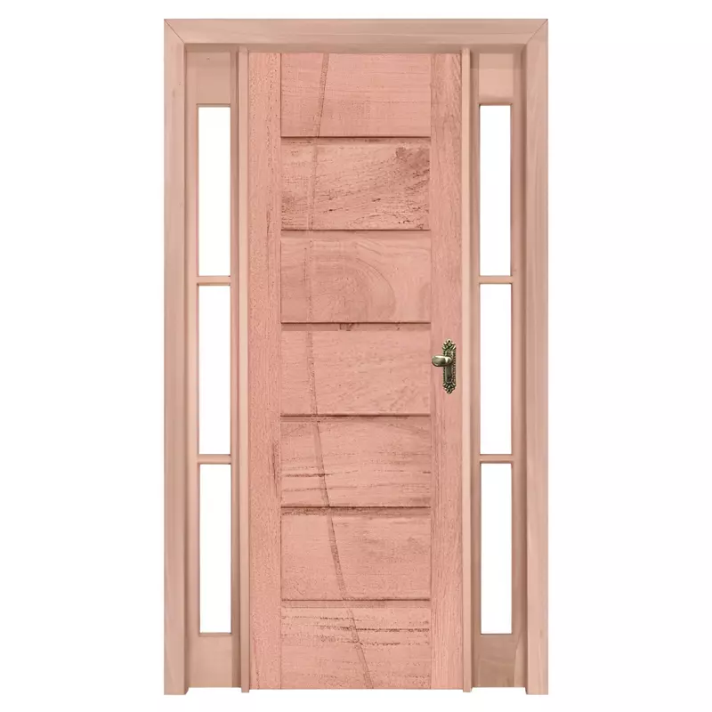 Porta de Madeira Maciça PE33 FR305 Com Batente Duplo de 12 CM Linha G - 1