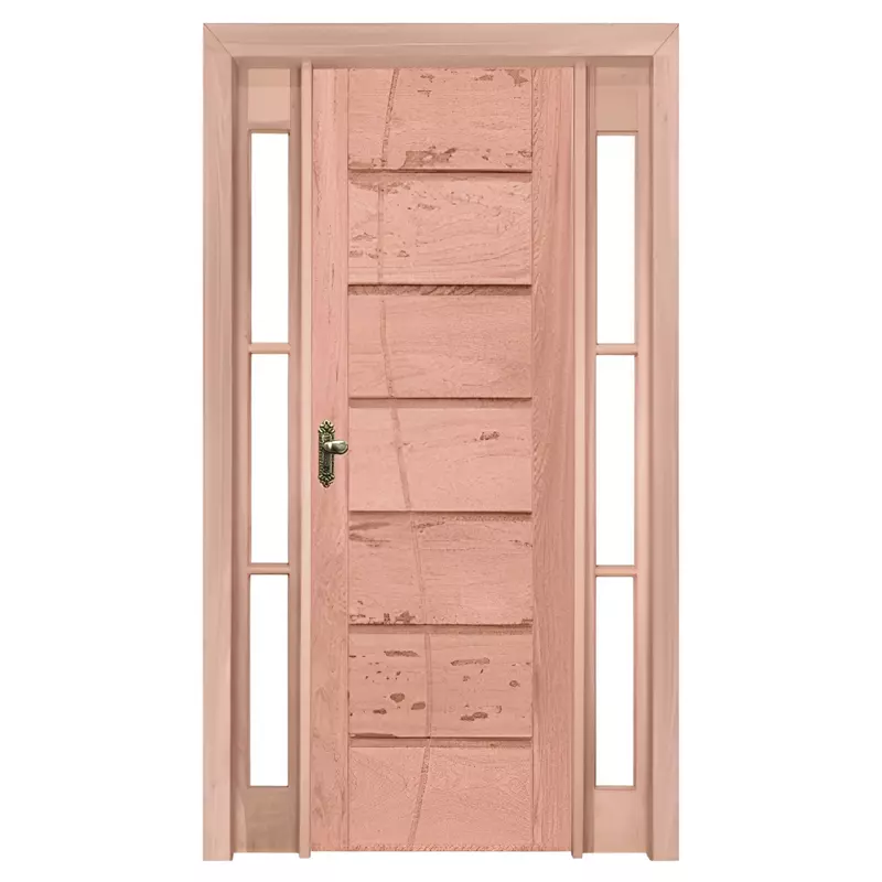 Porta de Madeira Maciça PE33 FR306 Com Batente Duplo de 12 CM Linha G - 0