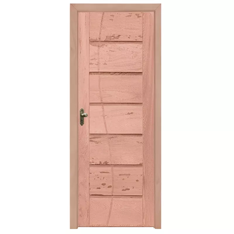 Porta de Madeira Maciça PE33 FR306 de Eucalipto Batentes de 12 CM Lin - 0