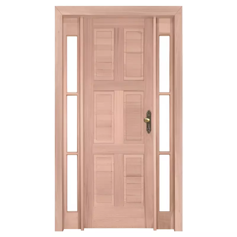 Porta de Madeira Maciça PE47 Com Batente Duplo de 12 CM Linha Gold de - 1
