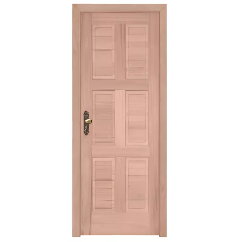 Porta de Madeira Maciça PE47 de Eucalipto Batentes de 12 CM Linha Gol - 0