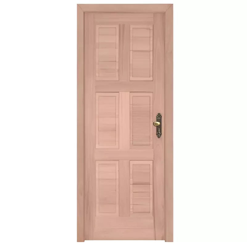 Porta de Madeira Maciça PE47 de Eucalipto Batentes de 12 CM Linha Gol - 1
