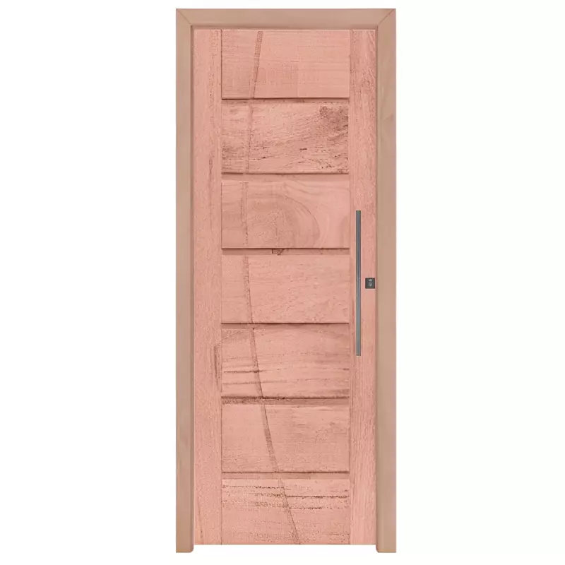 Porta Pivotante de Madeira Maciça PE33 FR305 de Eucalipto Batentes de - 1
