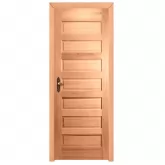 Porta de Madeira Maciça PE28 de Cedro Arana Batentes de 12 CM Linha Gold Esel Esquadrias